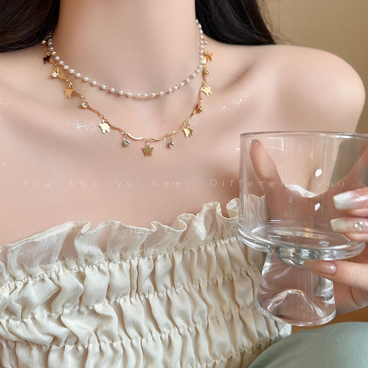 Layered Opal and Pearl Necklace Stornfield