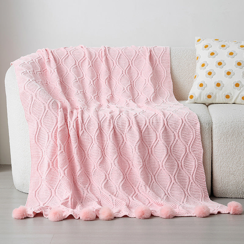 Decorative Knitted Throw Blanket