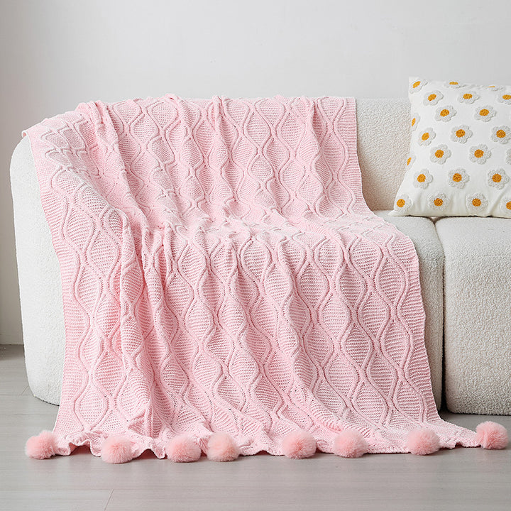 Decorative Knitted Throw Blanket