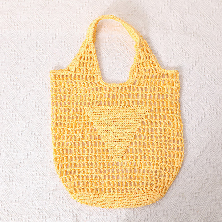 Coarse crochet bag with large handles Stornfield