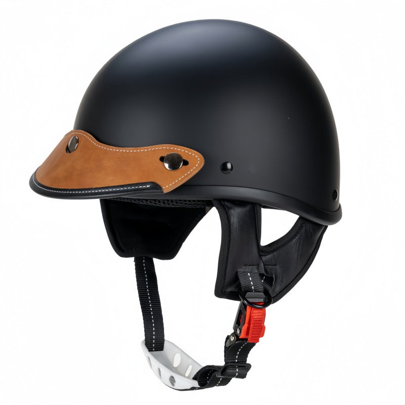 Classic Leather Motorcycle Helmet Stornfield
