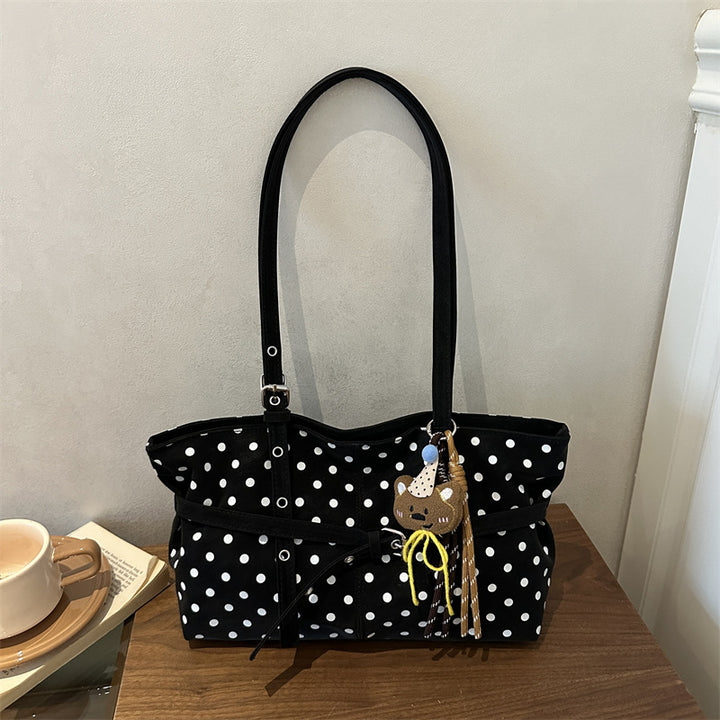 Polka Dot Decorative Shoulder Tote Bag