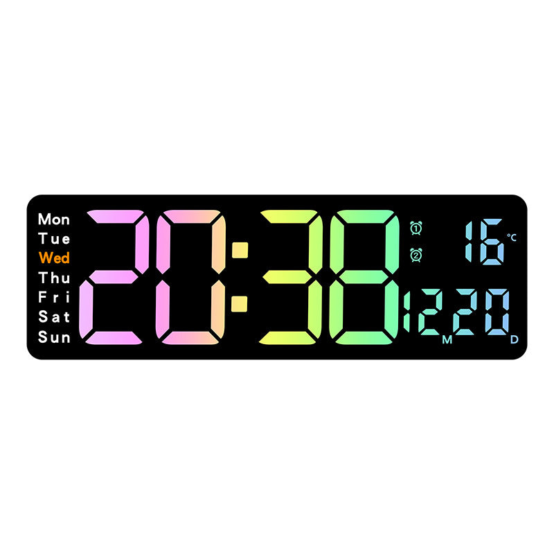 Digital Multifunktionswecker mit mehrfarbigem LED-Display und Temperaturanzeige Stornfield