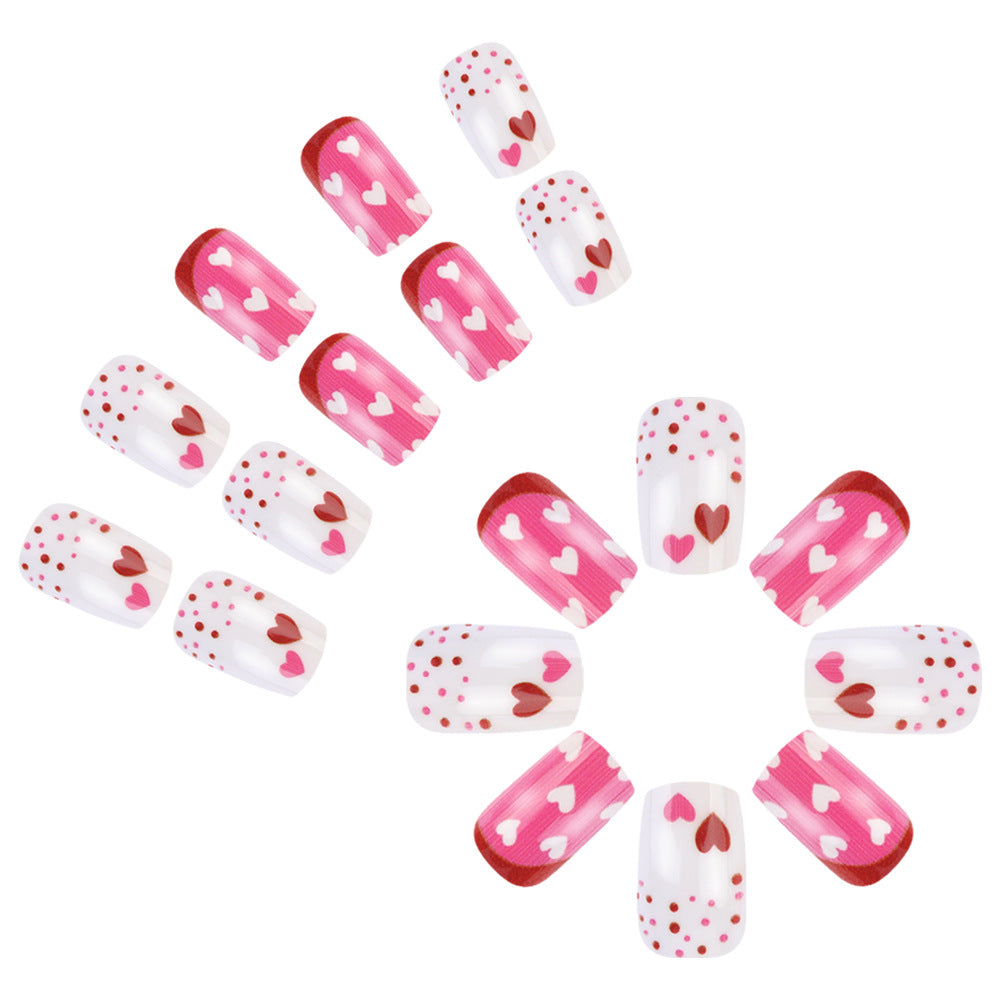 Heart Patterned Press-On Nail Art Stornfield