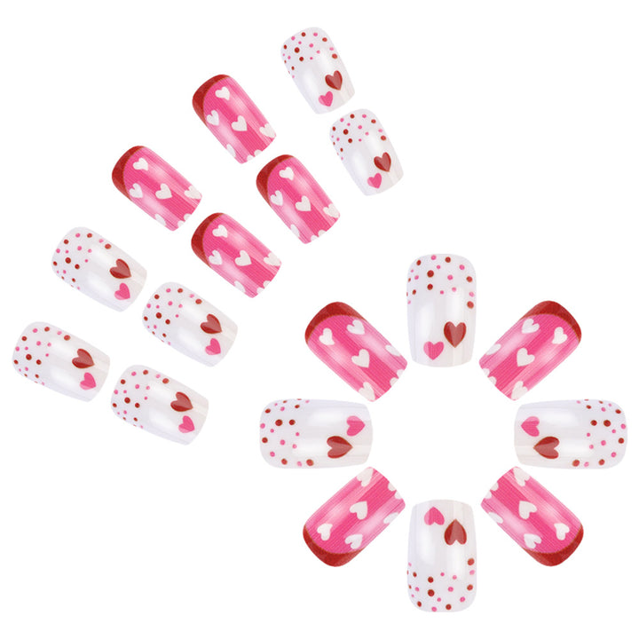 Heart Patterned Press-On Nail Art Stornfield