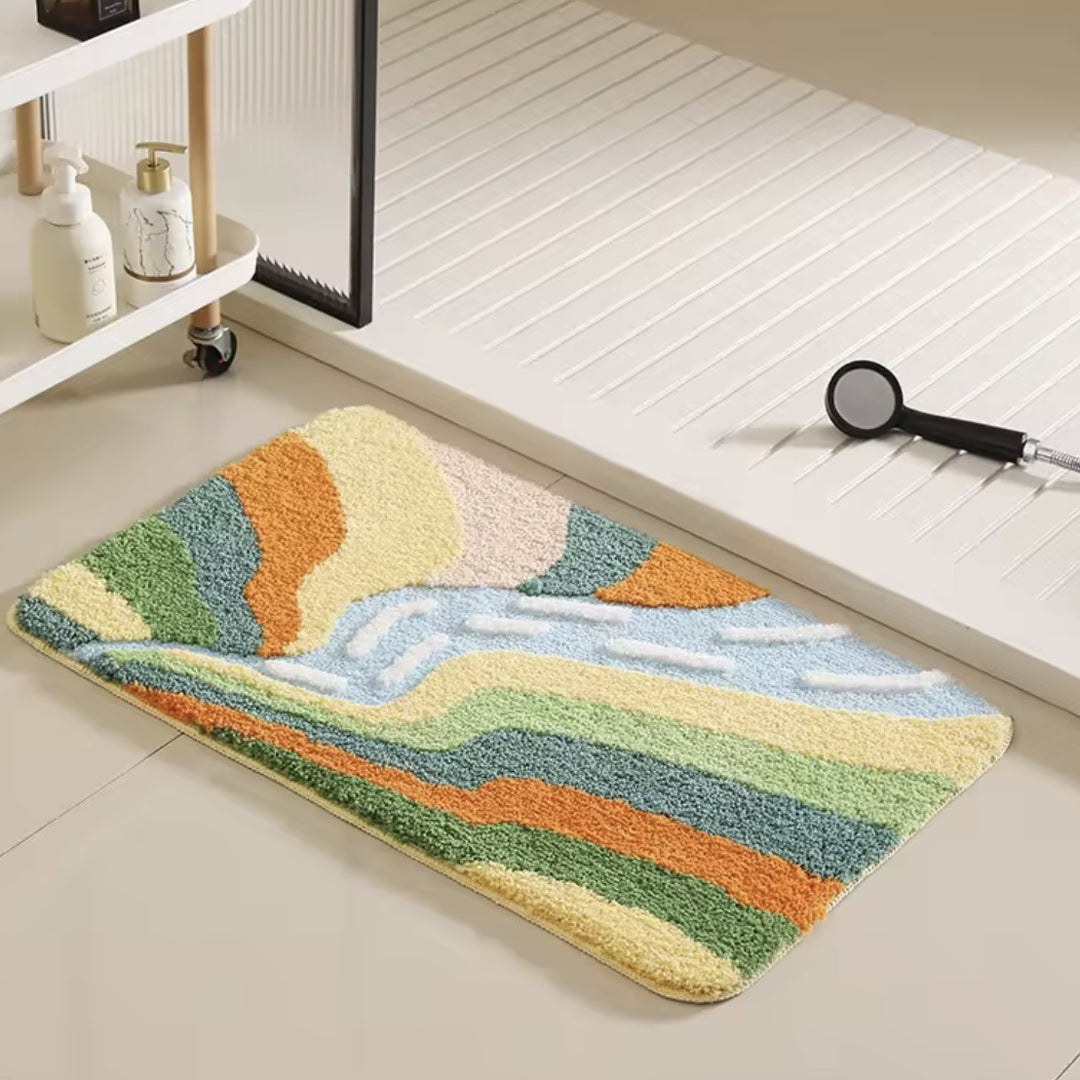 Leaf Design Bath Rug