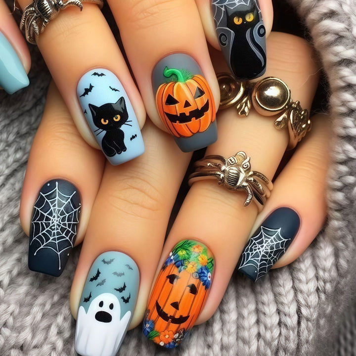 Creative Halloween Design Artificial Nails Stornfield