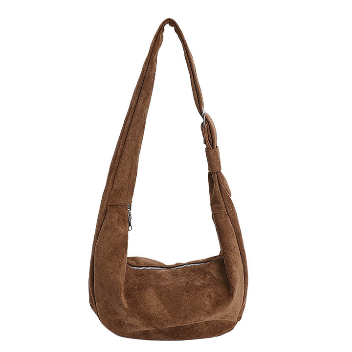 Soft Suede Slouchy Shoulder Bag