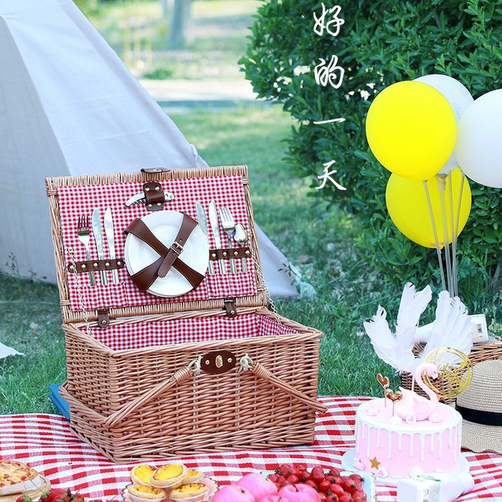Women's picnic basket with elegant dish set Stornfield