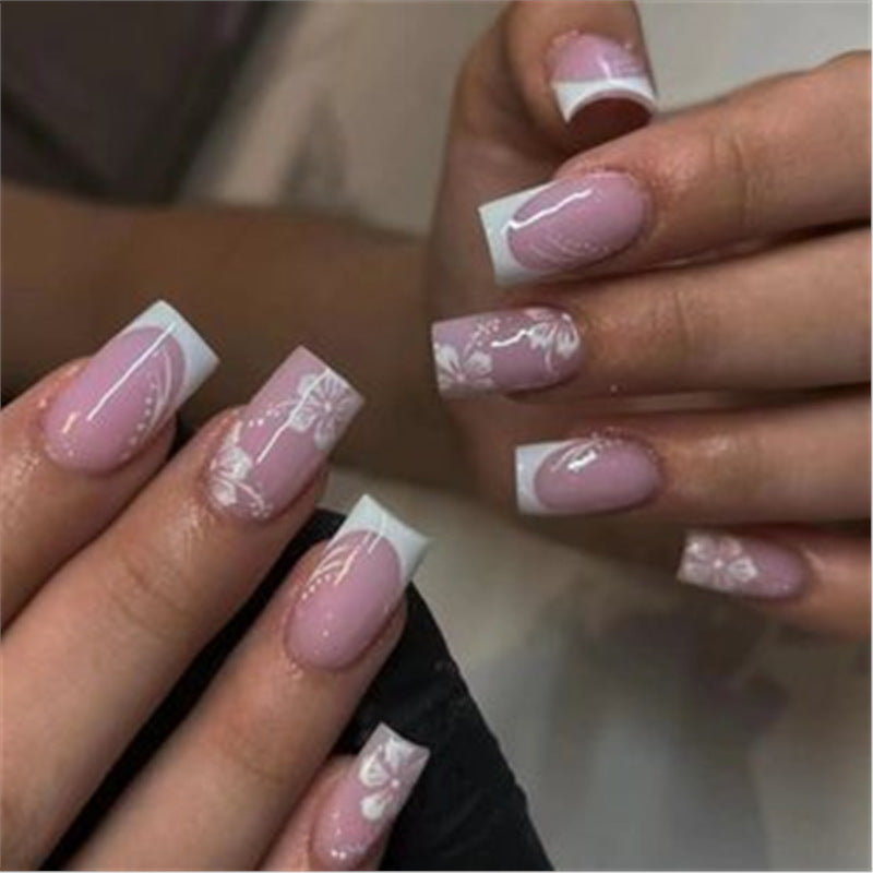 Artistic Press-On Nail Set with Premium Embellishments Stornfield