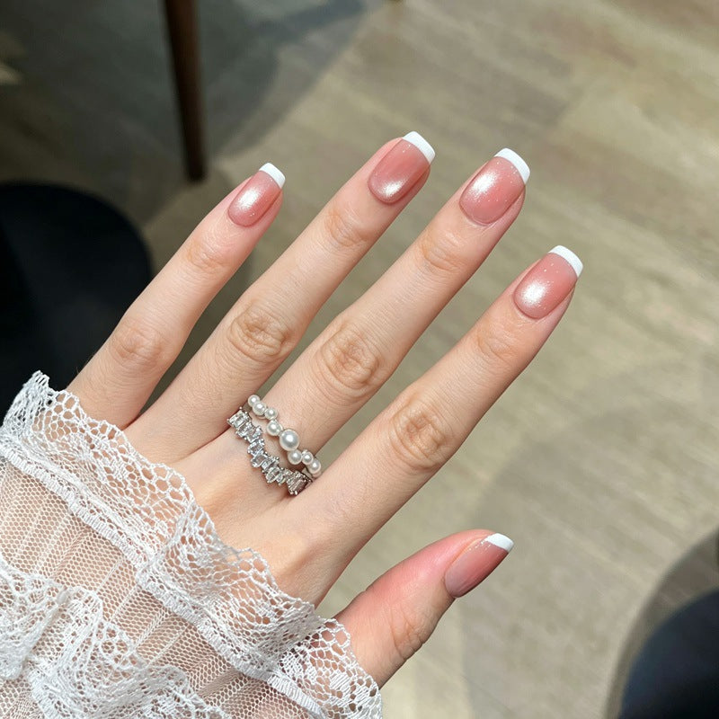 French Manicure Press-On Nails Stornfield
