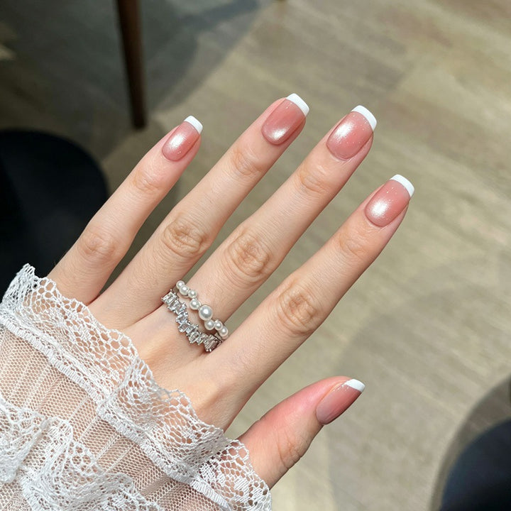 French Manicure Press-On Nails Stornfield
