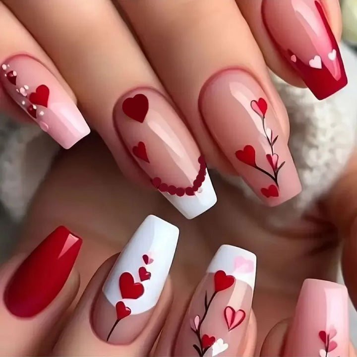 Heart-Design Acrylic Nail Art Set Stornfield
