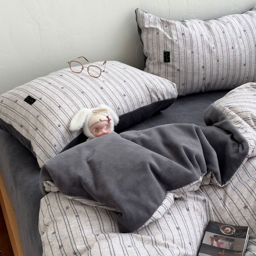 Textured Cotton Duvet Cover Set