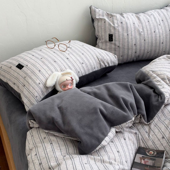 Textured Cotton Duvet Cover Set