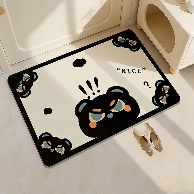 Playful Cow-Themed Bathroom Mat Stornfield