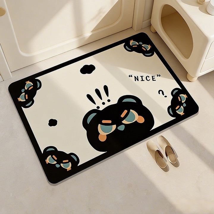 Playful Cow-Themed Bathroom Mat Stornfield