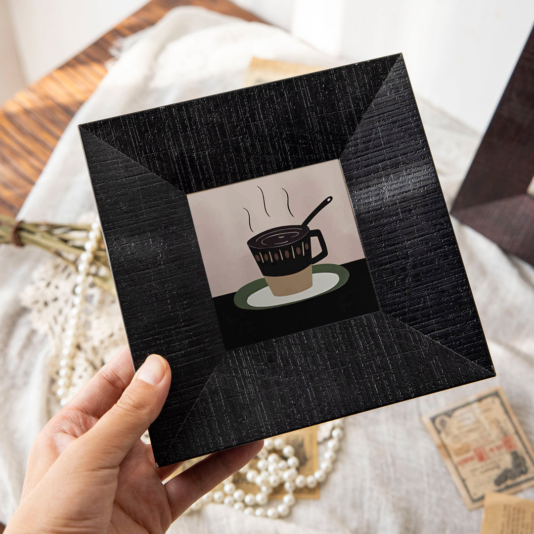 Artistic Framed Coffee Artwork Display for Home