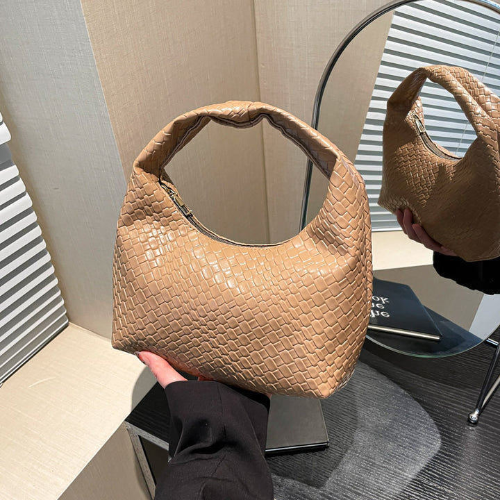 Textured Faux Leather Hobo Bag Stornfield