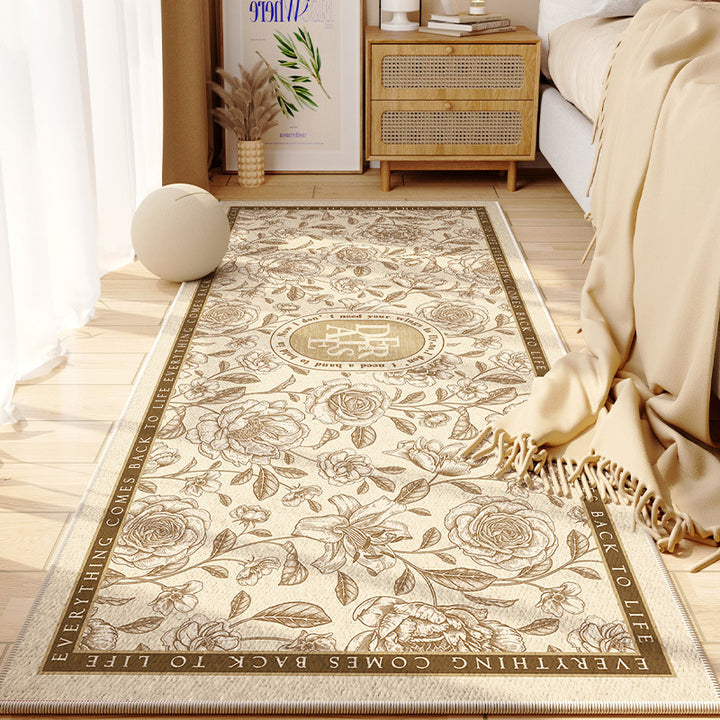 Vintage Checkerboard Pattern Area Runner Rug