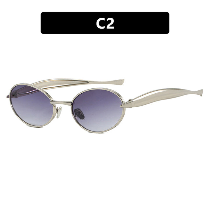 Women's fashionable sunglasses with oval frame and sparkling details Stornfield