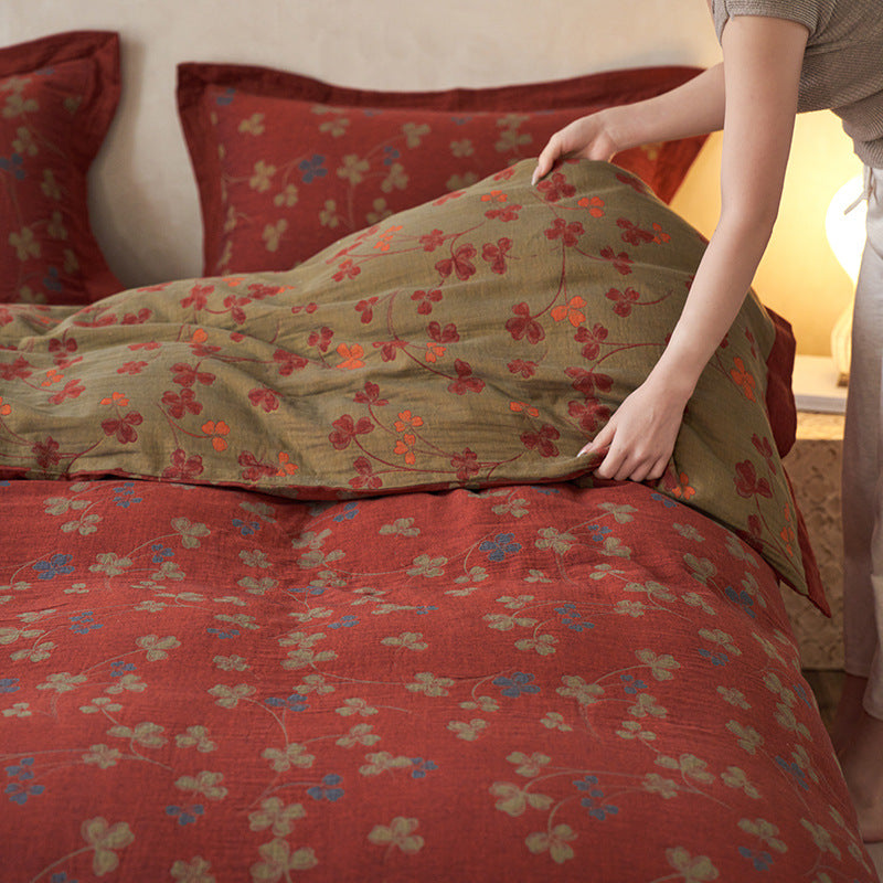 Luxury Reversible Jacquard Duvet Cover Set
