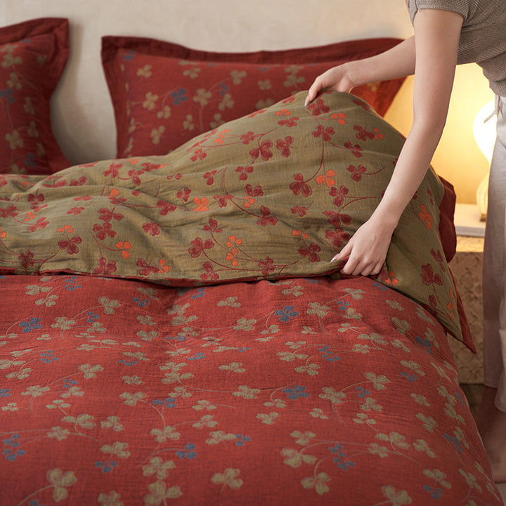 Luxury Reversible Jacquard Duvet Cover Set