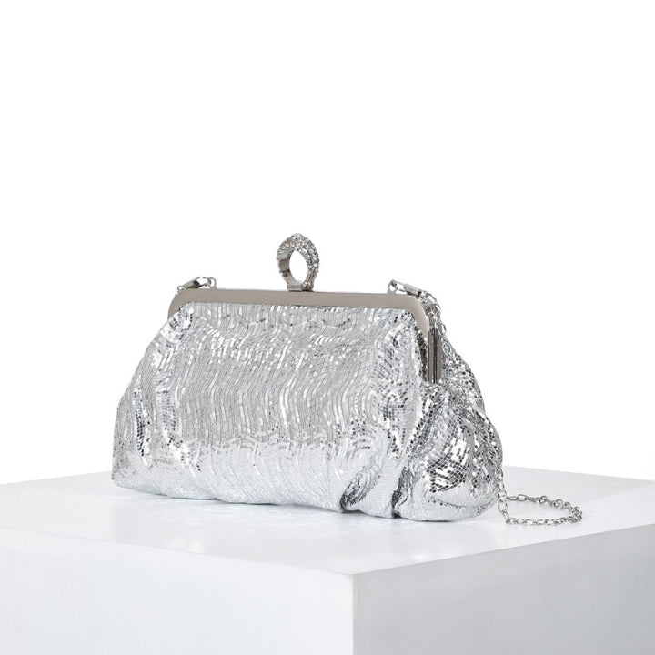 Vintage-Inspired Textured Evening Clutch