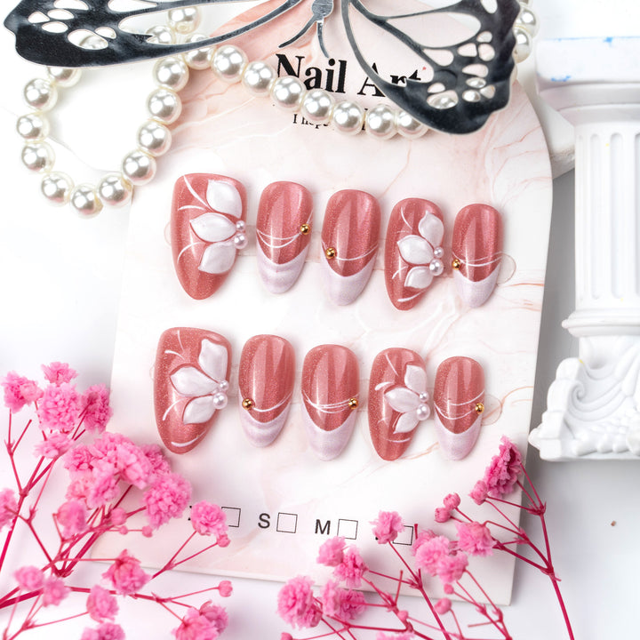 Artistic Floral Design Press-On Nail Art Set Stornfield 1790636525