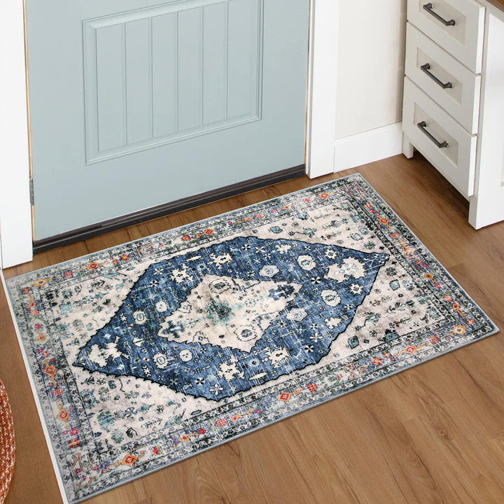 Vintage Floral Patterned Area Rug