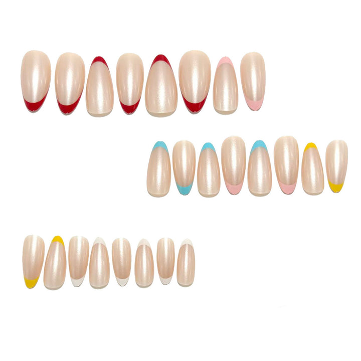 Artificial nails with modern gradient and French tip designs Stornfield