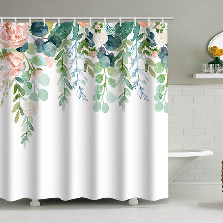 Floral Lavender Pattern Shower Curtain Stornfield