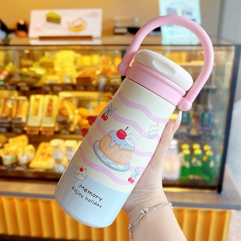 Women's Insulated Drinking Bottle with Safe Closure and Practical Carry Handle Stornfield