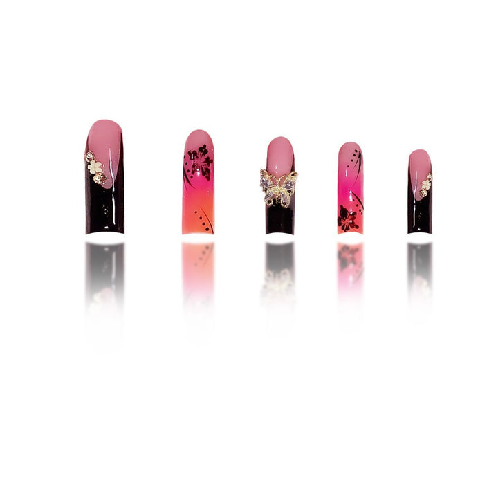 Premium 3D Floral Press-On Nail Art Stornfield