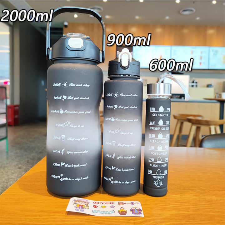 Women's ergonomic water bottle with motivational markings Stornfield