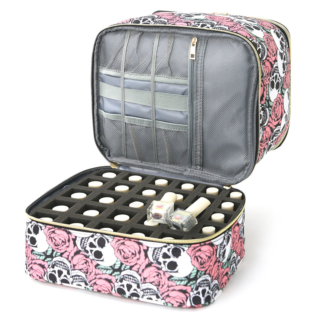 Cosmetic storage bag with two separate compartments Stornfield