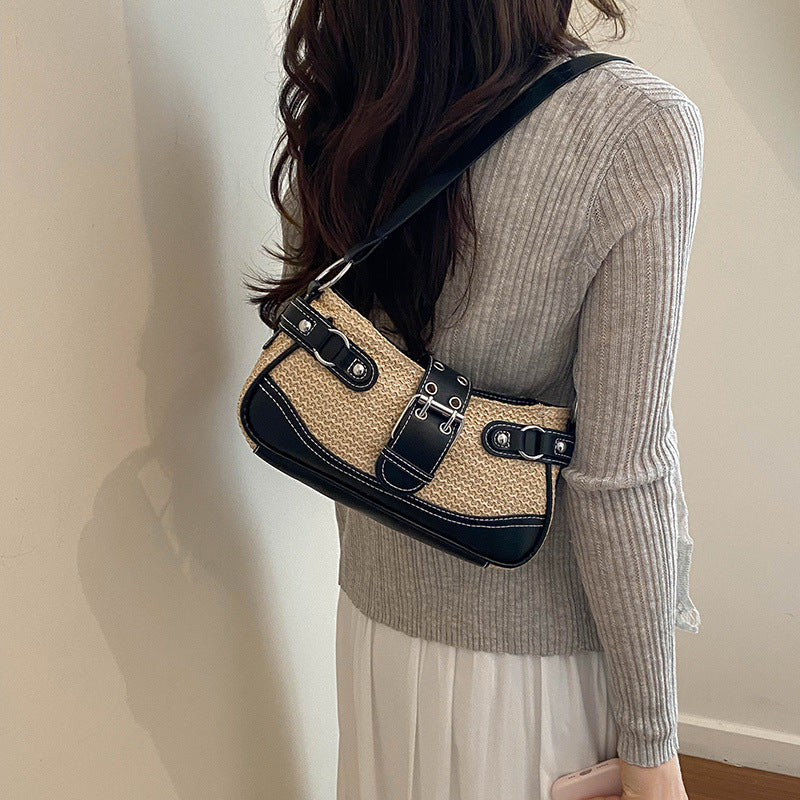 Textured Woven Handbag