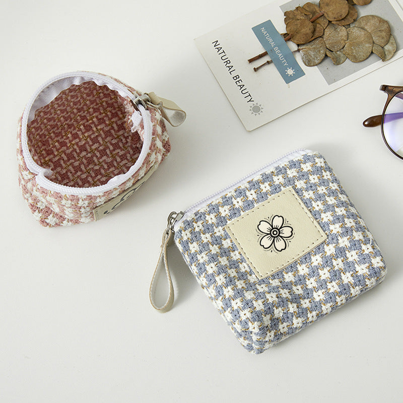 Textured Zip-Around Coin Purse