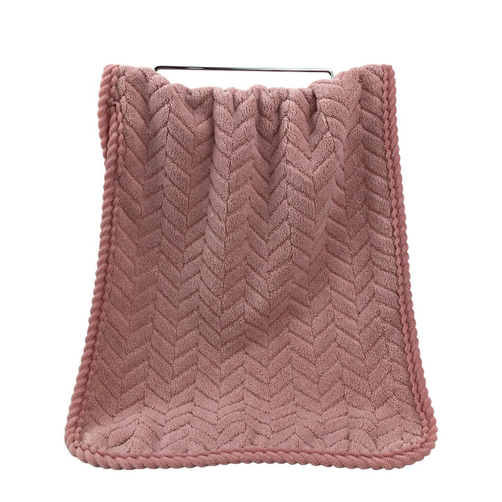 Cozy Terry Bath Blanket with Modern Zigzag Pattern Stornfield
