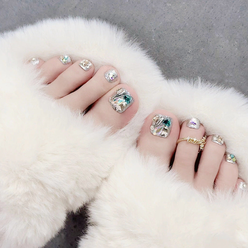 Decorative Crystal-Embellished Press-On Nails Stornfield