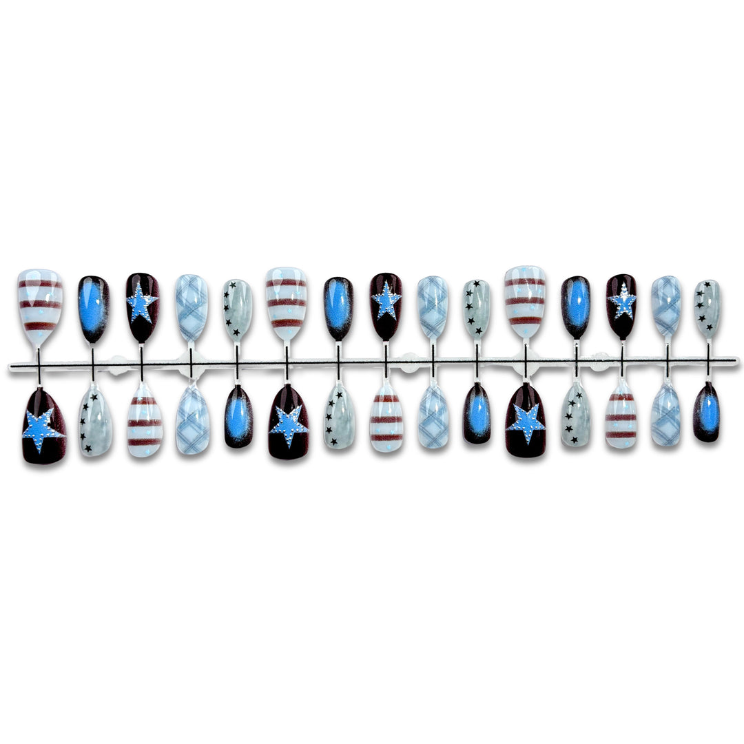 Patriotic Themed Press-On Nail Art Set