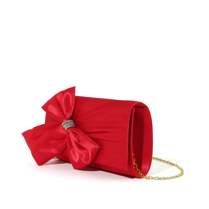 Luxe Satin Bow Clutch Bag