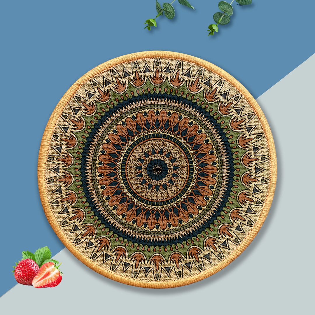 Decorative Round Floor Mat Stornfield