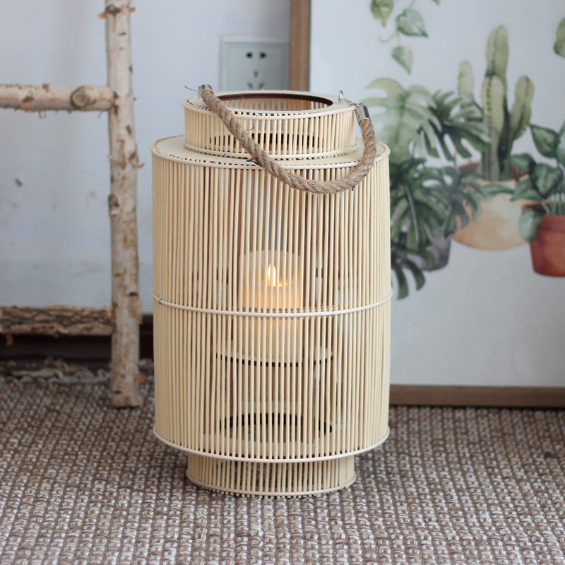 Decorative lantern made of woven material Stornfield