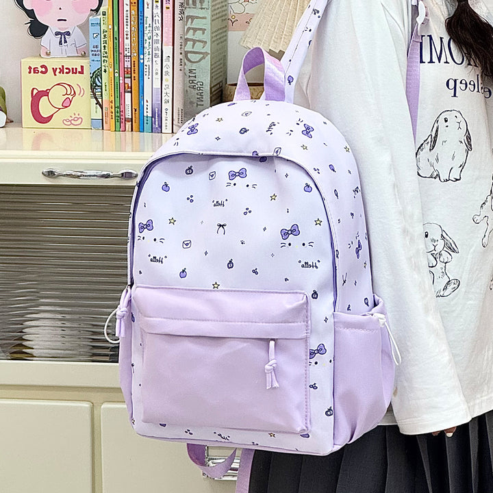 Cute Cartoon-Printed Backpack