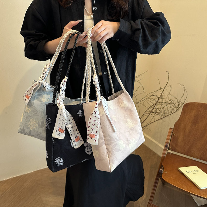 Floral Patterned Shoulder Tote Bag Stornfield