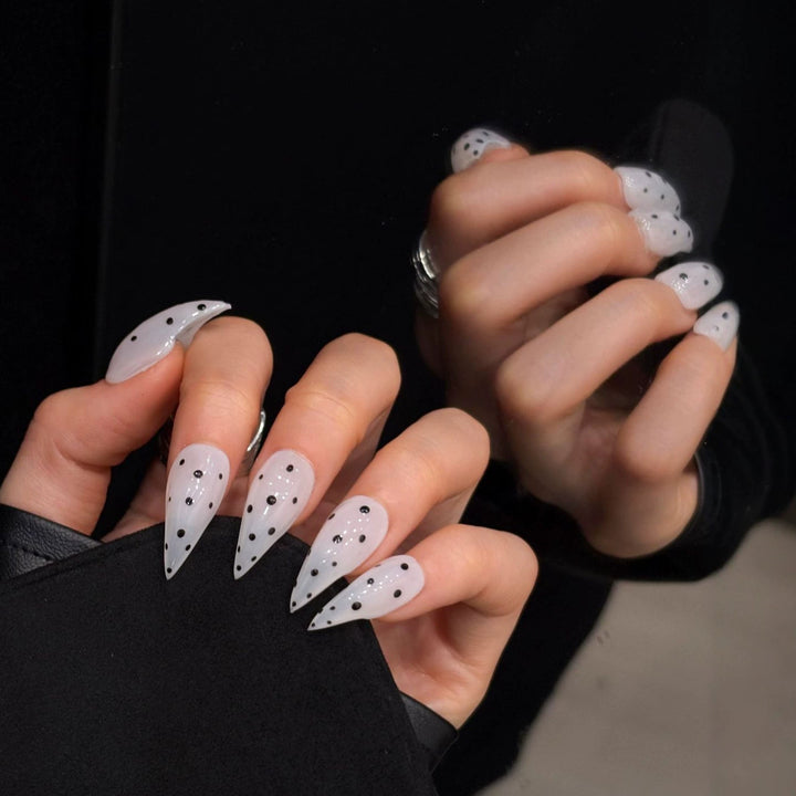 Stiletto Acrylic Press-On Nail Set with Elegant Design