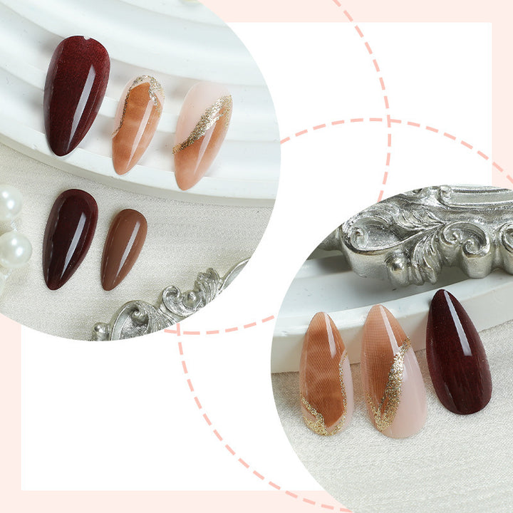 Artificial nail set with elegant, glittering design Stornfield