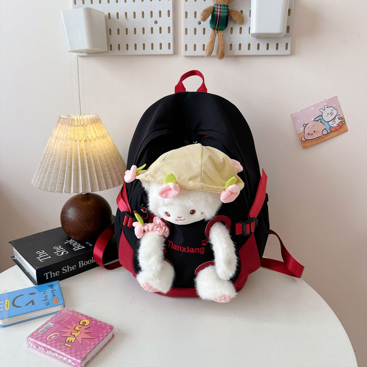 Backpack with Cute Plush Design and Practical Compartments Stornfield