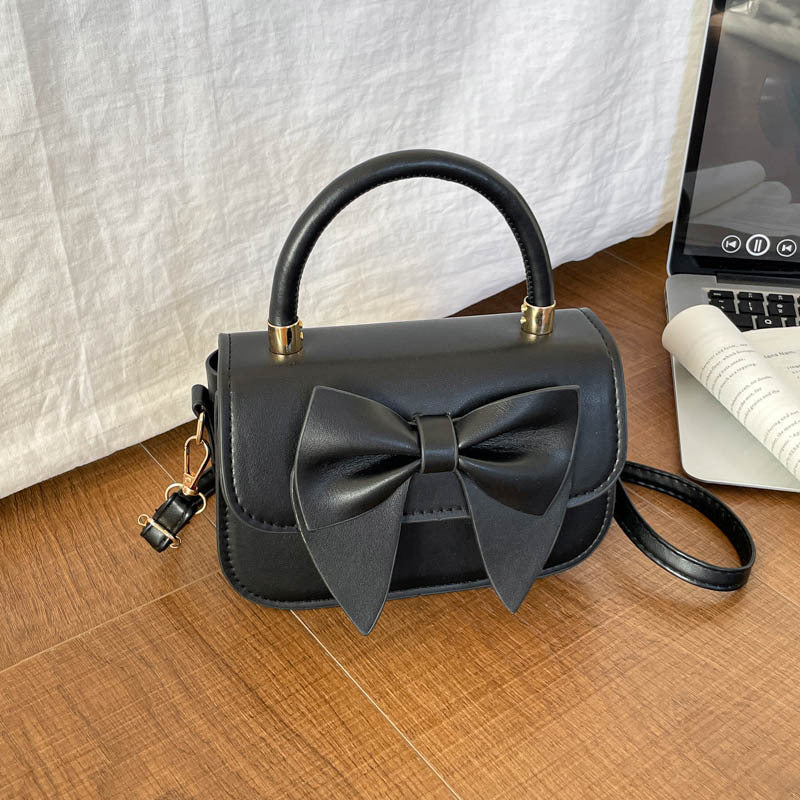 Bow-Accent Structured Handbag